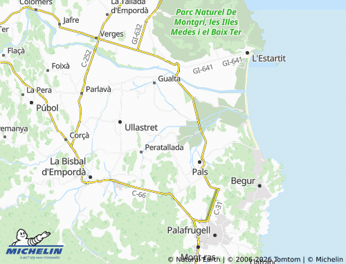 MICHELIN Fontclara map - ViaMichelin