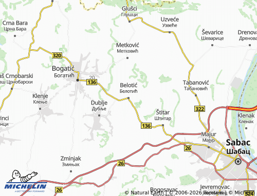 Carte MICHELIN Belotić - ViaMichelin