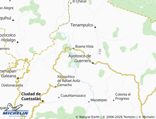 MICHELIN Copales map - ViaMichelin