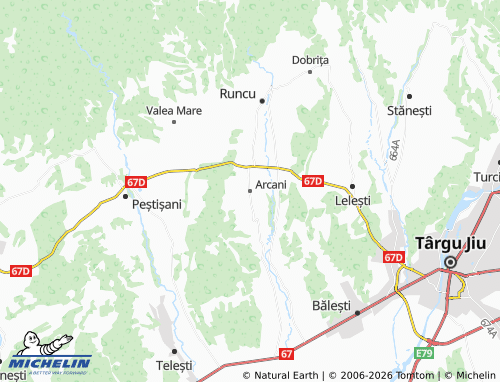 MICHELIN Arcani map - ViaMichelin