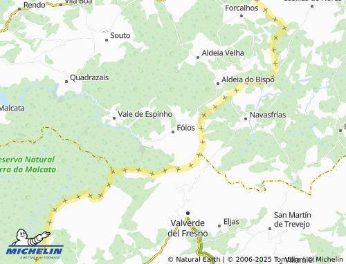 MICHELIN Fóios map - ViaMichelin