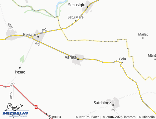 Mapa MICHELIN Variaș - ViaMichelin
