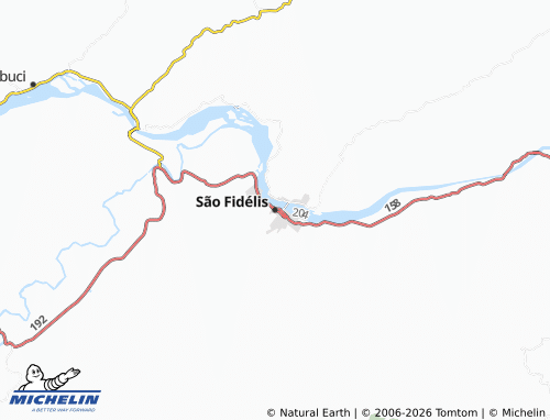 Mappa MICHELIN São Fidélis - ViaMichelin