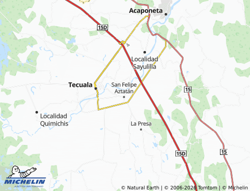 MICHELIN Localidad San Felipe Aztatán map - ViaMichelin