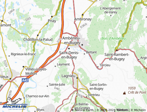 carte-michelin-ambutrix-viamichelin
