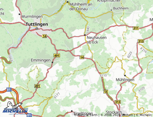 MICHELIN Liptingen map - ViaMichelin