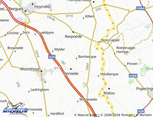 Mappa MICHELIN Bambecque - ViaMichelin