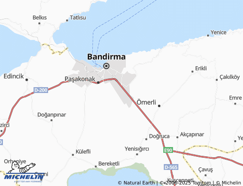 MICHELIN 600 Evler map - ViaMichelin