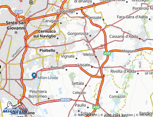 MICHELIN Vignate map - ViaMichelin