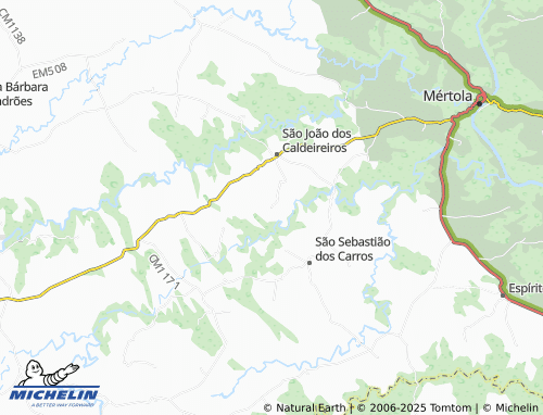 MICHELIN Costa de São João dos Caldeireiros map - ViaMichelin