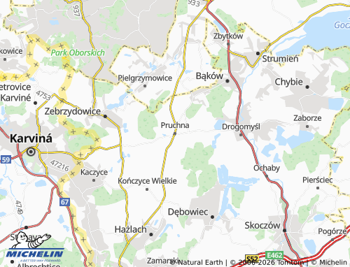 MICHELIN Pruchna map - ViaMichelin