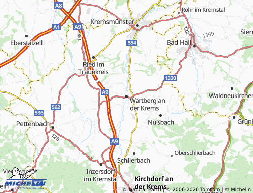 MICHELIN Wartberg an der Krems map - ViaMichelin