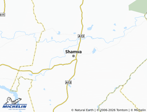 MICHELIN Shamva map - ViaMichelin