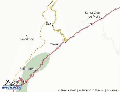 MICHELIN Tovar map - ViaMichelin