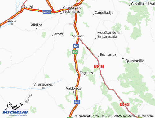 MICHELIN Urbanización Saur map - ViaMichelin