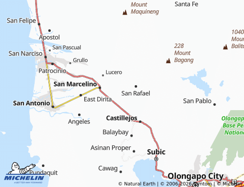 MICHELIN Nagbunga map - ViaMichelin