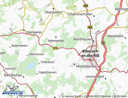 Carte MICHELIN Burren - ViaMichelin