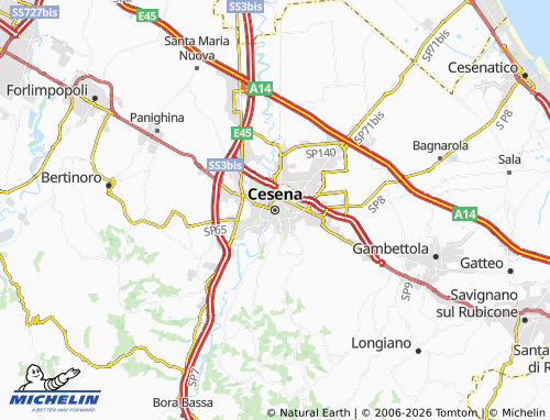 Mappa MICHELIN Cesena - ViaMichelin