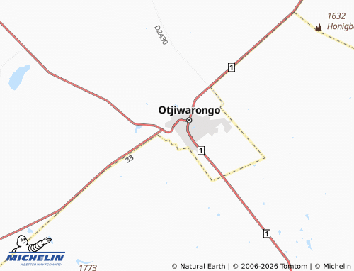 MICHELIN Otjiwarongo Extension 7 map - ViaMichelin