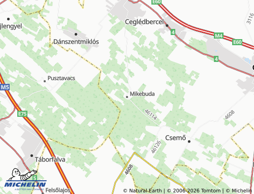 MICHELIN-Landkarte Mikebuda - ViaMichelin
