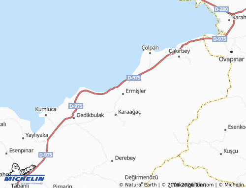MICHELIN-Landkarte Ermişler - ViaMichelin