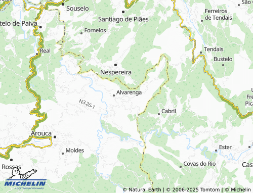 MICHELIN Granja de Alvarenga map - ViaMichelin