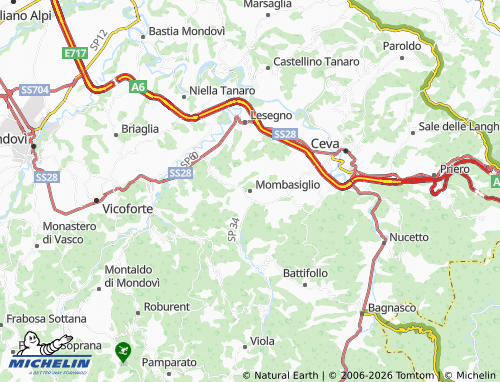 Mappa MICHELIN Mombasiglio - ViaMichelin