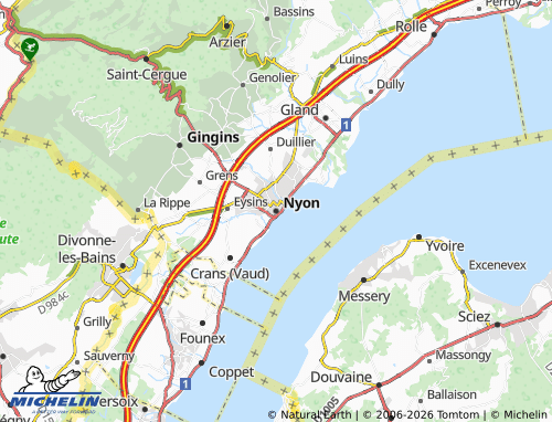 Carte MICHELIN Nyon - ViaMichelin