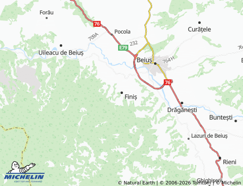 MICHELIN Finiș map - ViaMichelin