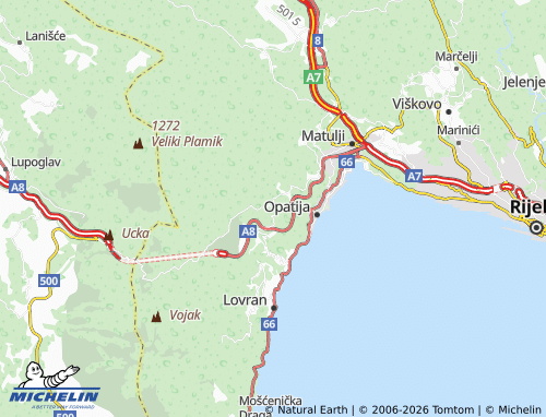 Mapa MICHELIN Veprinac - ViaMichelin