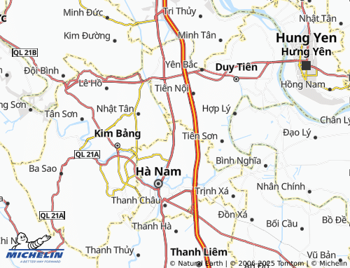 MICHELIN Tiên Tân map - ViaMichelin