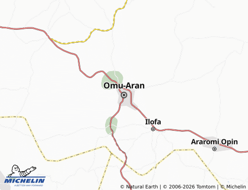 Carte MICHELIN Omu-Aran - ViaMichelin