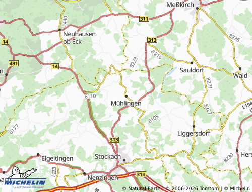 Mapa MICHELIN Mühlingen - ViaMichelin