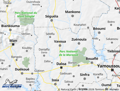 MICHELIN-Landkarte Vavoua - ViaMichelin