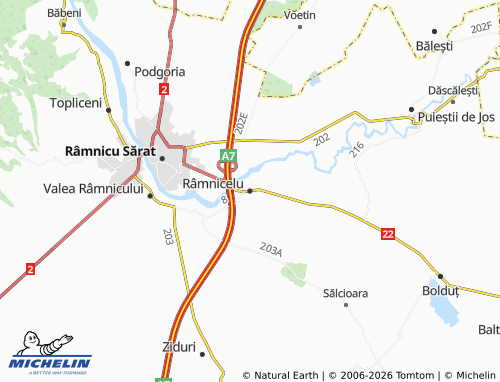 MICHELIN Râmnicelu map - ViaMichelin