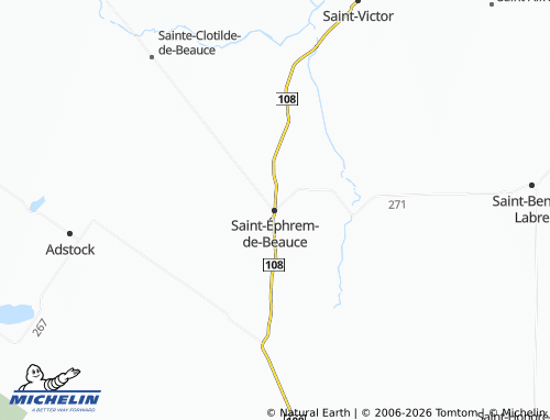 MICHELIN-Landkarte Saint-Éphrem-de-Beauce - ViaMichelin