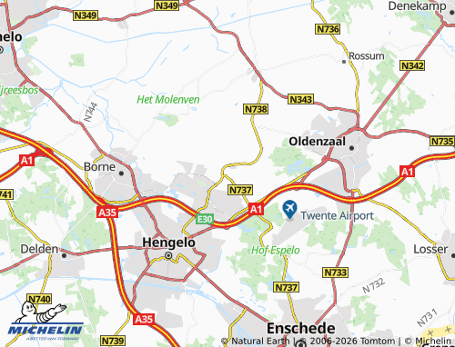 MICHELIN Deurningen map - ViaMichelin