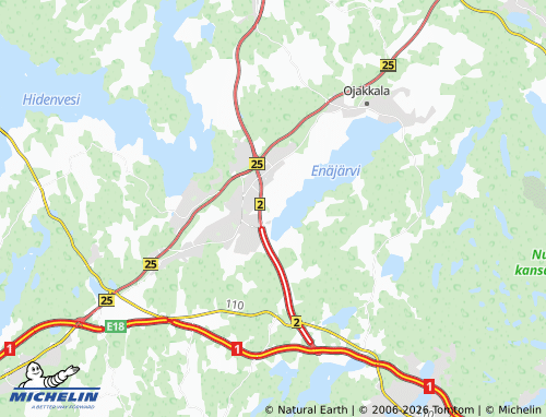 Mapa MICHELIN Enäranta - ViaMichelin