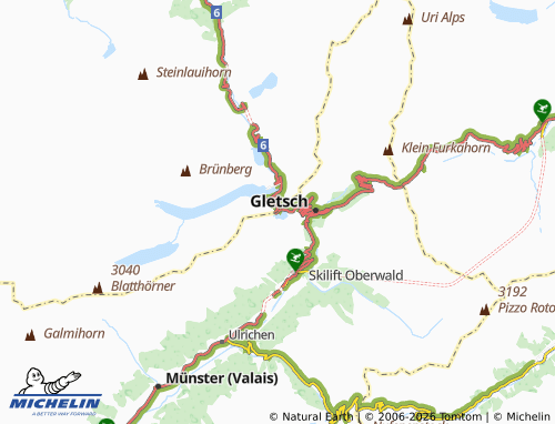 MICHELIN-Landkarte Grimsel Passhöhe - ViaMichelin