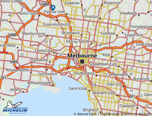 MICHELIN West Melbourne map - ViaMichelin