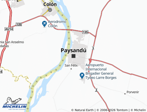 Kaart MICHELIN Paysandu - ViaMichelin