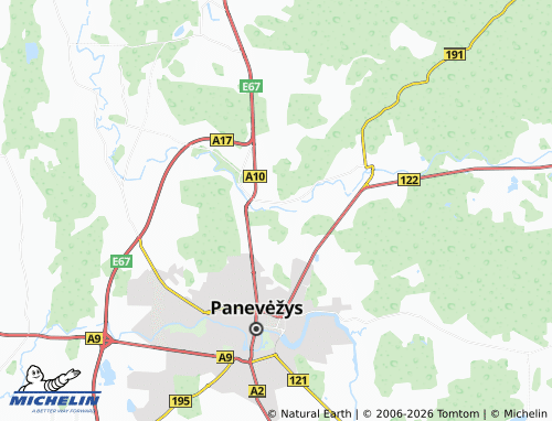 MICHELIN Tičkūnai map - ViaMichelin