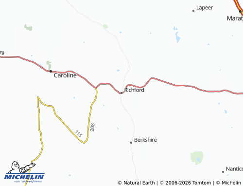 Mapa MICHELIN Richford - ViaMichelin