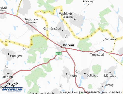 Mappa MICHELIN Briceni - ViaMichelin