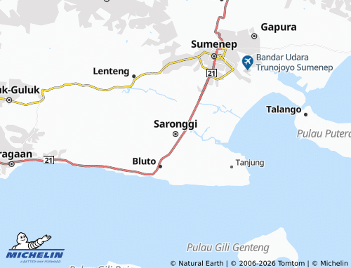 MICHELIN Saronggi map - ViaMichelin