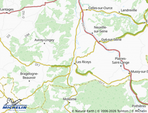 Mappa MICHELIN Ricey-Bas - ViaMichelin