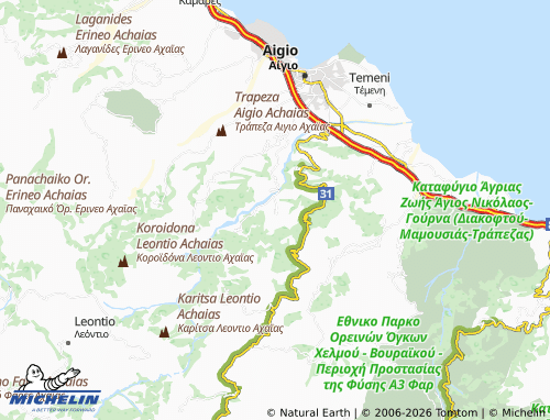 Carte MICHELIN Melissia - ViaMichelin