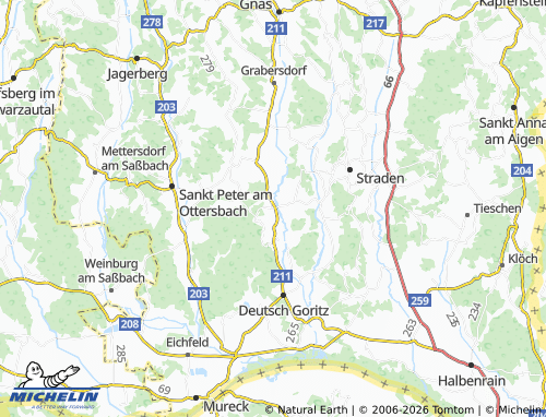 MICHELIN Hofstätten bei Deutsch Goritz map - ViaMichelin