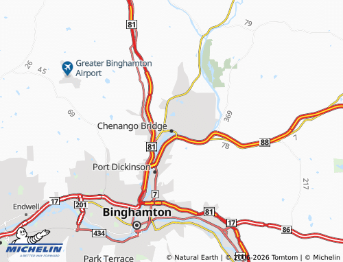 Carte MICHELIN Chenango Bridge - ViaMichelin