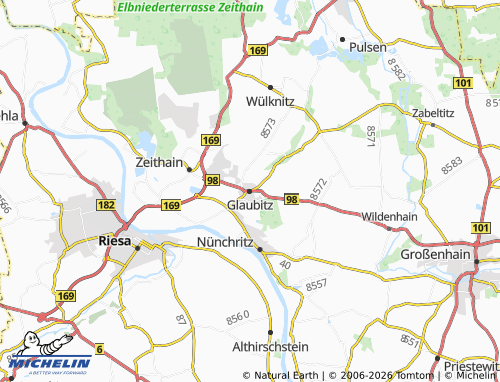 MICHELIN Glaubitz map - ViaMichelin